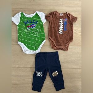 *BUNDLE 3 FOR 1* Baby Buffalo Bills NFL Football Bodysuits and Pants
